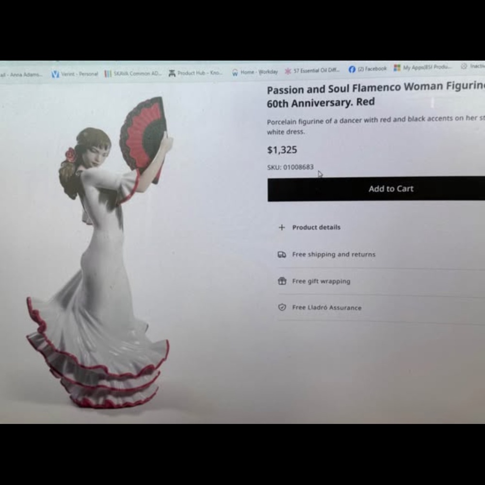 Passion and soul Flamenco woman figurine 60th anniversary